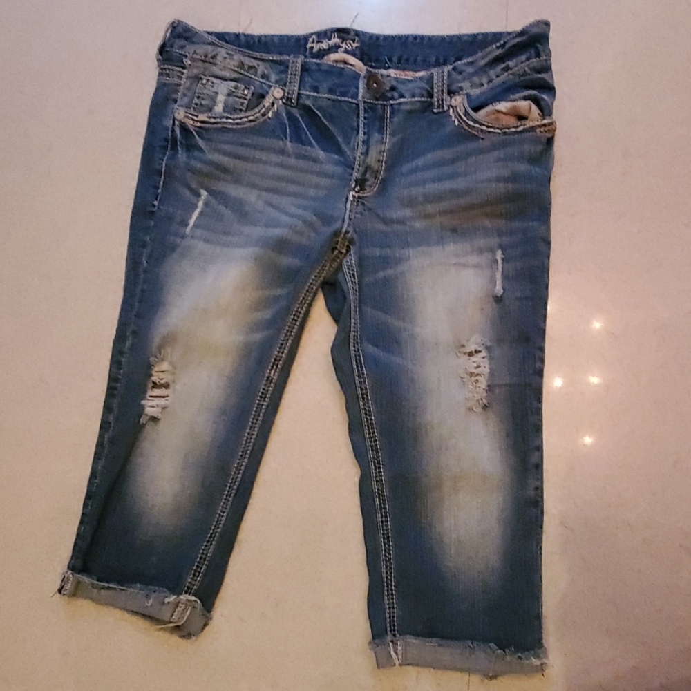 Denim capris